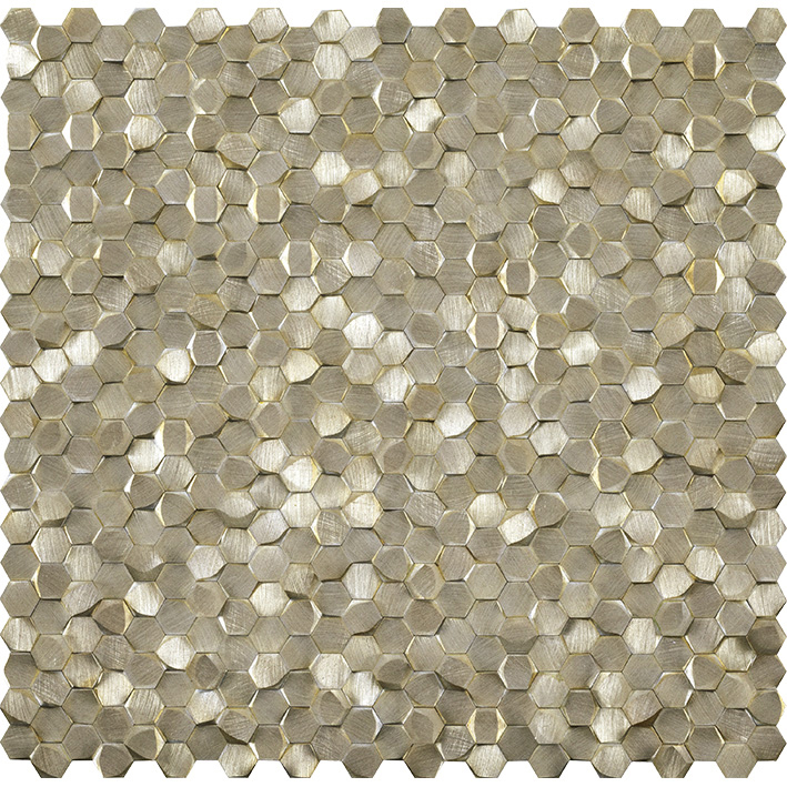 GRAVITY  ALUMINIUM 3D HEXAGON GOLD 30.4x30.7x0.4 L'ANTIC COLONIAL